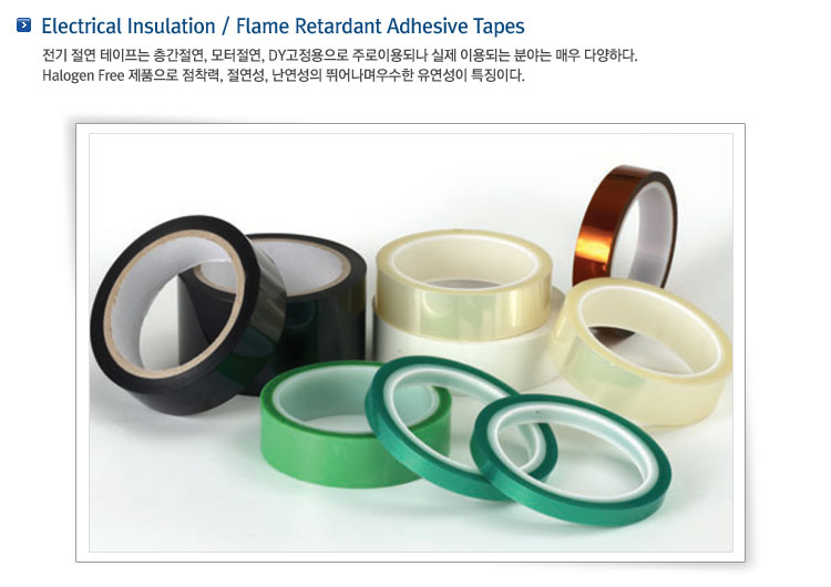 Electrical Insulation / Flame Retardant Adhesive Tapes